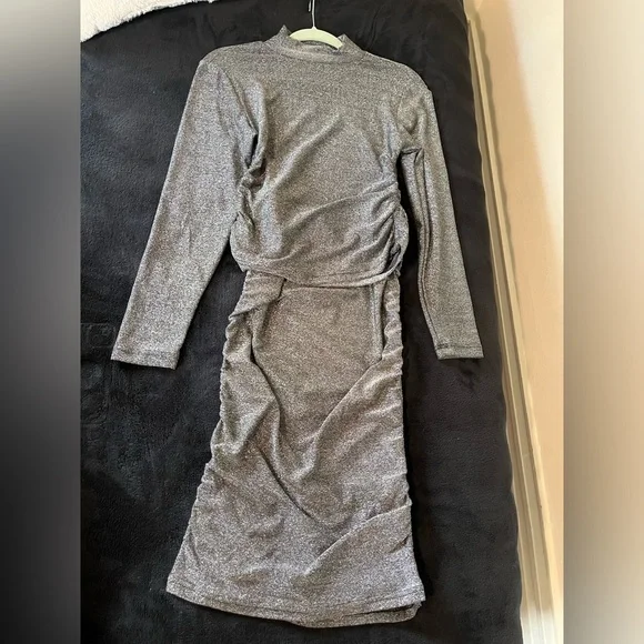 bb dakota silver dress silver party wrap dress by BB DAKOTA. brand new with